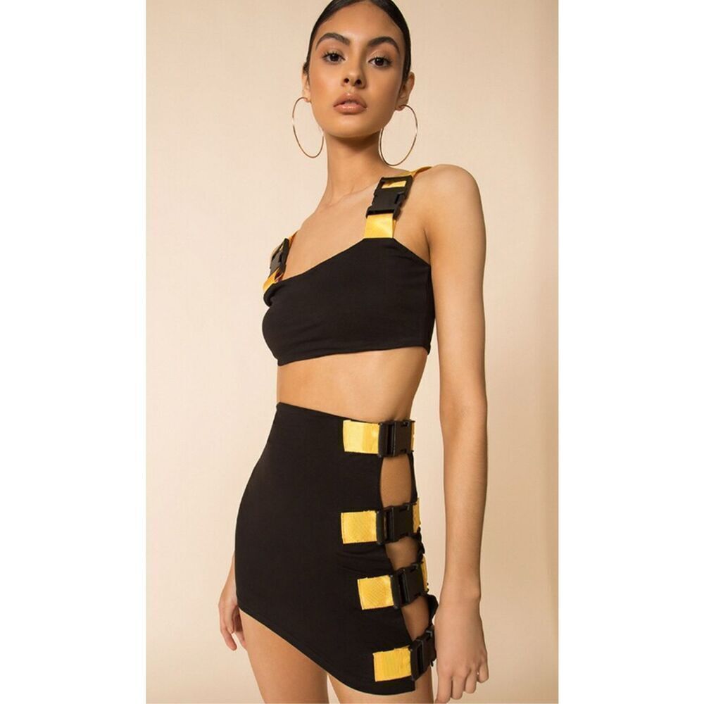 NWOT A12 Superdown Lara Buckle Set in Black, Small $90 A12